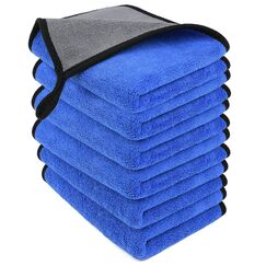 URAQT Microfasertücher Auto, 6 PCS 500GSM Mikrofasertüch Multifunktionales Motorrad Fusselfreie Handtuch,Reinigungstuch Microfasertuch für Auto Haushalt Küche Fenster - 30x40CM