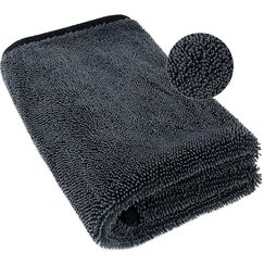 Airlab Mikrofaser Trockentuch XXL, Mikrofasertuch Auto Tuch 90x60 cm zum Trocknen, Saugstarkes Poliertuch Reinigungstuch für Autopflege, Fusselfrei & Kratzfrei, Schwarz