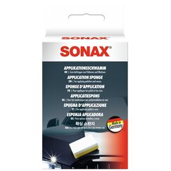 SONAX ApplikationsSchwamm (1 Stück) Spezialschwamm zum Auftragen und Verarbeiten von Polituren, Wachsen, Kunststoffpflegemitteln etc., Art-Nr. 04173000