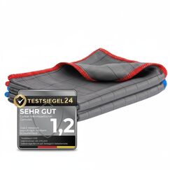 CARBOTEC® 2X Premium Carbon Mikrofaser Glastücher - Professionelle Reinigung fusselfrei & streifenfrei für Glas/Spiegel/Fenster/Autoscheibe - Mikrofasertücher/Waffeltuch mit Carbonfaser (Tuch 400gsm2)