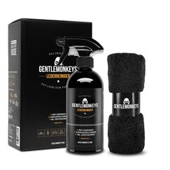 GENTLEMONKEYS Profi Lederreiniger Set (500ml + Mikrofasertuch) • Porentiefe Reinigung aller pigmentierten Glattleder • Extrem materialschonend • Biologisch abbaubar & nachhaltig