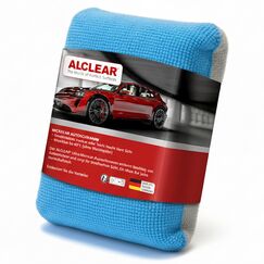 ALCLEAR 950014 Antibeschlagschwamm 13x10x3,5 cm, Ultra-Mikrofaser Schwamm gegen Beschlagene Autoscheiben, für Windschutzscheibe, Seitenscheiben & Spiegel. Auto Innenraum trocken halten