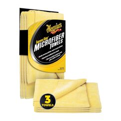 Meguiar's Supreme Shine™ Mikrofasertücher, 3er-Pack - Entfernt Rückstände von Polituren, Wachsen und Sprühreinigern, weiche Mikrofaser, Nicht-kratzend, X2020EU