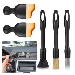 VFANDV Auto Detailingbürste, 5 Stück Auto Reinigungspinsel Car Innenraum Staubkehrende Weiche Bürste Detailing Pinsel Set Reinigungswerkzeug Staubentfernungsbürste for Interior Exterior