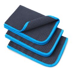 Aurum-Performance® Saugstarkes Waffeltuch für Autoscheiben und Fenstertuch - 100% Fusselfrei und absolut streifenfreie Scheibenreinigung (3er Set, 40x30cm)