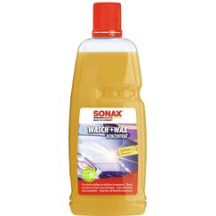SONAX Wasch+Wax (1 Liter) gründliche Schmutzentfernung und dauerhafter Schutzfilm aus natürlichem Carnauba-Wachs | Art-Nr. 03133410