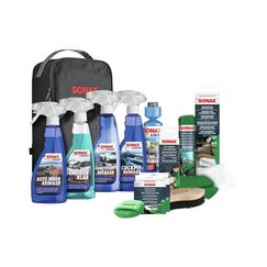SONAX Innenraum+Scheibe-Set inkl. Tasche (11-teilig) Innenraumreinigung- & Pflege für einen gepflegten Innenraum | Art-Nr. 07688000