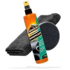 detailmate Auto Cockpitpflege Bundle: Armor All Kunststoff Tiefenpfleger seidenmatt 300ml Microfasertuch Premium 320GSM Applikatorpad Ø90mm | Kunststoffpflege Auto Innenraum