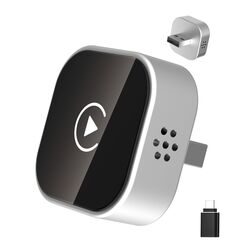CarPlay Wireless Adapter, Compatible with CarPlay+Android Auto, Plug und Play, Mini Stable Wireless CarPlay Adapter, Compatible Apple iOS 10+ and Vehicles Produced After 2016 with Wired Car Play.