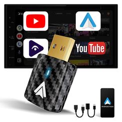 MSXTTLY Android Auto Wireless Adapter U2AC-L9, 2026 Mini Car Dongle f&uuml;r kabelgebundenes Android Auto, USB A/C Plug & Play, Stabile Verbindung, Unterst&uuml;tzung von YouTube Video-Apps