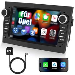 Ledio Bluetooth Autoradio mit Bildschirm f&uuml;r Opel Corsa d Corsa c Astra h Vivaro Zafira b Vectra c, Auto Radio mit Navi WLAN Dab Radio FM/AM, Mit Carplay Android Auto Mirrorlink, 7 Zoll 2Din Android