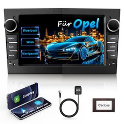 Lehwey Bluetooth Autoradio mit Bildschirm f&uuml;r Opel Corsa d, Astra J & H, Meriva, Vivaro, Zafira b mit Navi WLAN UKW, Carplay, Android Auto, Lenkrad Strg, 2Din Android 14 Dab Auto Radio 7 Zoll