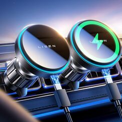 LISEN 15W f&uuml;r Magsafe Autohalterung Handyhalterung Auto mit Ladefunktion, Mag Safe Ladeger&auml;t Auto L&uuml;ftung Kfz-Handyhalterung mit Ladefunktion,Ladeger&auml;t Magnet f&uuml;r iPhone 17/16/15/14/13/12 Serie