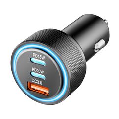 Zigarettenanz&uuml;nder USB C Auto Ladeger&auml;t Adapter, 65W 3 Port Car Charger 12V USB Adapter Auto Steckdose KFZ Ladeger&auml;t USB C PD & QC3.0 Schnellladung f&uuml;r iPhone Samsung Telefon Autoger&auml;te