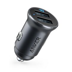 Anker 24W Car Charger Ladegerät, Mini Autoladegerät, 4.8A Duales USB Mit Blauem LED-Licht, Kompatibel Mit iPhone15/14/13, iPad Pro/Air 2/Mini, Galaxy und Mehr