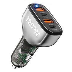 SONRU 120W Auto Ladeger&auml;te USB C, KFZ Zigarettenanz&uuml;nder USB C Kfz Ladeger&auml;t 12V / 24 V USB Auto Car Charger 2 PD 60W Max+2 QC 30W, Schnellladung Zigarettenanz&uuml;nder Adapter