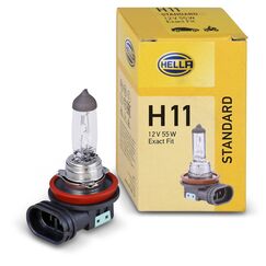 HELLA 8GH 008 358-121 Glühlampe - H11 - Standard - 12V - 55W - Sockelausführung: PGJ19-2 - Schachtel - Menge: 1