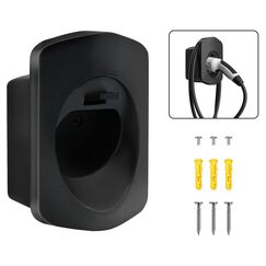 MCEVKELN Typ 2 Wandhalterung Ladekabel Wandhalter Wallbox Kabelhalter Typ 2 Steckerhalter Dock für EV Ladegerät IEC 62196-2 Holder Halterung Wallbox Zubehör - Schwarz