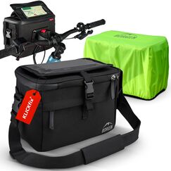Borgen KLICKfix Lenkertasche Smartphone - Wasserabweisend und geräumig Fahrradlenkertasche 6 L - Fahrradtasche Lenker ebike - Fahrradtasche Handy