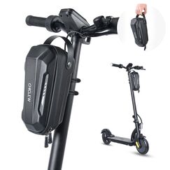 CHICLEW Scooter Tasche für Roller, Rollertasche Front Tube Bag Groß Lenkertasche Wasserfest, Vordertasche für Elektroroller Xiaomi MI Mijia M365 Sedway Ninebot E ES1/ES2/ES3/ES4 (Schwarz, 2L)
