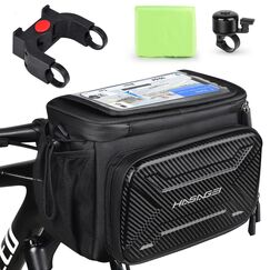 HASAGEI Fahrradtasche,Lenkertasche Fahrrad,mit Lenkeradapter FüR Fahrrad,Ebike und ElektrofahrräDer, 6L Fahrradkorb Vorne,Wasserdicht Lenkertaschen