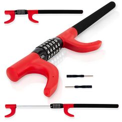 SCHMIDT security tools Lenkradkralle, Extra Langes Lenkradschloss, Wegfahrsperre, PKW Diebstahlschutz, Lenkradsperre mit schlüssellosem Zahlenschloss für Auto, Wohnmobil & LKW