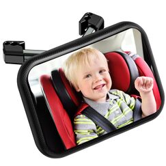 Spiegel Auto Baby R&uuml;ckbank,360&deg; Baby Autospiegel,r&uuml;ckspiegel f&uuml;r baby mit Haken Clip,baby spiegel Erstausstattung,Gro&szlig; Vision baby spiegel auto,bruchsichere Crash getestet und zertifiziert