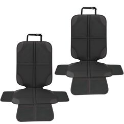 HDRNT Kindersitzunterlage Lsofix 2 Stück mit Mehreren Taschen aus Oxford Stoff für Autositz Schutz und Unterstützung ideal für Kinder und Familien geeigneter Auto Rücksitz Aufbewahrungslösung