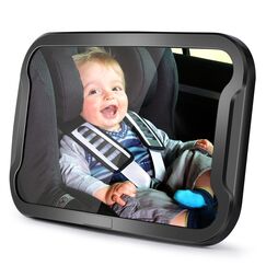 Vinabo Baby-Autospiegel, Bruchsicherer Babyspiegel, um 360&deg; Verstellbarer Autospiegel, Baby-R&uuml;cksitzspiege - Geeignet f&uuml;r Allerlei Kopfst&uuml;tzen