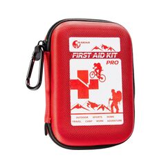 Dr. Küchler Medical PRO Erste-Hilfe-Set Outdoor - 35-teiliges First Aid Kit für Wandern, Fahrrad & Camping - wasserdicht, DIN-konform mit Kompass, Notpfeife & Kompass Color First AID KITS:rot'