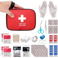 HONYAO® Erste Hilfe Set, Mini Reiseapotheke 90 Teilig, Notfalltasche Notfallset Klein für Outdoor Zuhause Auto Arbeitsplatz Camping Motorrad Fahrrad Wandern Notfall