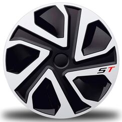 Radkappen 13 14 15 16 17 ST Zoll &ndash; Schwarz Silber &ndash; sportliches Design &ndash; 4er Set (16)