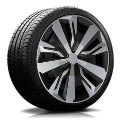 Premiere 2025 !!! 16 Zoll 16" RKK18 ABi-Line (Silber-schwarz) PKW Radkappen/Radzierblenden 4 St&uuml;ck