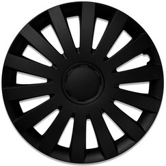 Albrecht 17 Zoll Radkappen schwarz matt für Stahlfelgen - Wind Radzierblenden aus hochwertigem Kunststoff - Langlebige Radblenden in originaler Albrecht Verpackung - Made in EU