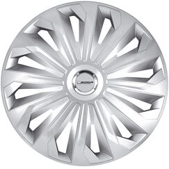 Michelin Radkappen MX-MS 14 Zoll Universal Radzierblenden 4er Set F&uuml;rs Auto ABS Kunststoff | Silber mit Chromring