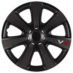 All4You Radkappen VR PRO Schwarz / 14 Zoll/Carbon Look / 4er Pack (14'' Zoll)