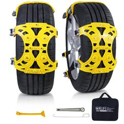 CCLIFE Schneeketten 6 Stück Universal Reifenketten für Reifenbreite 175-275 mm für meisten PKW LKW SUV