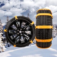 DEDC Schneeketten , 10-Stück Universal Schneeketten für Reifenbreite 165 - 285mm,Anfahrhilfe Anti-Rutsch Ketten, Notfallzugketten für die meisten PKW/SUV/LKW 10 PC