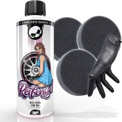 Nuke Guys - Reifen Pflege Set Reifengel 500ml + 3 Applikatorpads + Gummihandschuh - pflegt und sch&uuml;tzt Gummi der Reifen - f&uuml;r intensives Schwarz - neuwertige Optik und langanhaltender Glanz