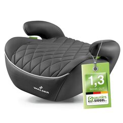 Walser Premium Kinder Sitzerh&ouml;hung Auto Andy, Qualit&auml;tssieger Sehr Gut* Kindersitz Auto leicht waschbar, Kindersitzerh&ouml;hung Auto 125-150 cm neueste Norm ECE R 129, Sitzerh&ouml;hung Auto Kinder grau