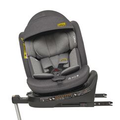 Jovikids 360° Drehbar Kindersitz mit ISOFIX, i-Size 40-150cm(ab Geburt -12 Jahre) Baby Autositz Reboarder mit Liegefunktion & Abnehmbar Vordach, ECE R129 (grau)