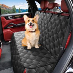 KYG Hundedecke Auto R&uuml;ckbank, Wasserdicht Abnehmbarer Schutz, Hochwertiger auto R&uuml;cksitz F&uuml;r Hunde, Isofix-kompatibel f&uuml;r die meisten Kleinwagen und Kompakt-SUVs Autositz Schoner R&uuml;ckbank 128x58x45 cm