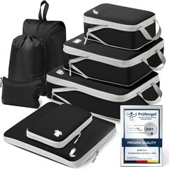 Koffer Organizer Packing Cubes Compression 8 St&uuml;ck, Wasserdicht Packw&uuml;Rfel Koffer Organizer Set,Travel Essentials Kofferorganizer F&uuml;R Handgep&auml;Ck Koffer Und Rucksack