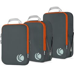 Cipway Kompressions-Packwürfel-Set, ultraleicht, erweiterbar, Reisepack-Organizer für Handgepäck (grau, 3 Stück)