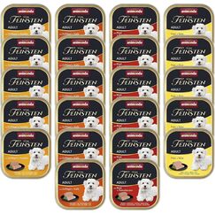 animonda Vom Feinsten Adult Feinschmecker Vielfalt (22 x 150 g), Hundenassfutter für ausgewachsene Hunde, Nassfutter für Hunde mit fein-stückigen Pasteten, Hundefutter ohne Getreide