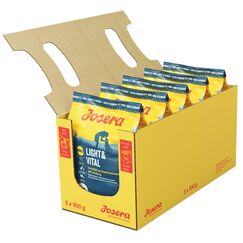 JOSERA Light & Vital (5 x 900 g) | Adult | Premium Trockenfutter für ausgewachsene Hunde | Geflügel & Erbse | wenig Fett & viel Protein zur Gewichtskontrolle | weizenfrei | Hundefutter | 5er Pack