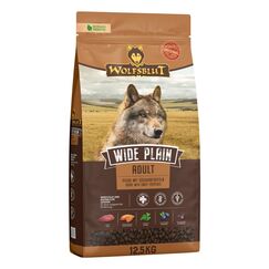 WOLFSBLUT – Wide Plain Adult | Trockenfutter mit natürlichen Zutaten und wertvollen Superfoods für ausgewachsene Hunde. Getreidefreies Alleinfutter ohne Zusatzstoffe im Beutel | 12,5kg Pferd