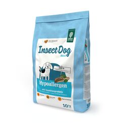 Green Petfood InsectDog Hypoallergen (1 x 10 kg) | Adult | Premium Trockenfutter für ausgewachsene allergische Hunde | mit Insektenprotein | getreidefrei | nachhaltiges Hundefutter | 1er Pack