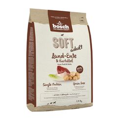bosch HPC SOFT Land-Ente & Kartoffel | halbfeuchtes Hundefutter für ausgewachsene Hunde aller Rassen | Single Protein | grain-free | 1 x 2.5 kg