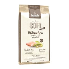 bosch HPC SOFT Hühnchen & Banane | halbfeuchtes Hundefutter für ausgewachsene Hunde aller Rassen | Single Protein | grain-free | 1 x 12.5 kg